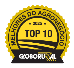 Selo Top 10 2025 - Melhores do Agro - Grlobo Rural | Ourofino Agrociência
